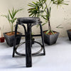 Rattan Kitchen Stool in charcoal