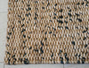 Beige Pineapple-weaved Oversized Rug with Charcoal Patches